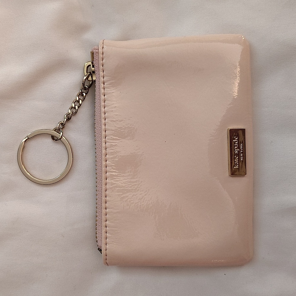 ♠️ Kate Spade Blush Pink and Black Bow Key Card Holder/Coin Purse - Picture 6 of 15